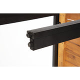 Bolero Rectangular Steel and Acacia Benches 1000mm (Pack of 2) - DS154 Benches Bolero   