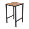 Bolero Square Steel and Acacia Bar Table 600mm - DS155 Steel Tables Bolero   