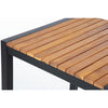 Bolero Square Steel and Acacia Bar Table 600mm - DS155 Steel Tables Bolero   