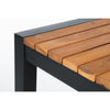Bolero Square Steel and Acacia Bar Table 600mm - DS155 Steel Tables Bolero   