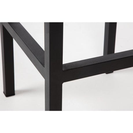 Bolero Black Steel & Acacia Wood Bar Stools (Pack of 2) - DS156 Metal Bar Stools Bolero   