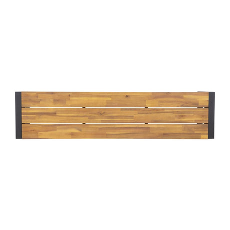 Bolero Acacia Wood and Steel Industrial Benches 1600mm (Pack of 2) - DS158 Benches Bolero   