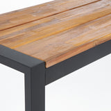 Bolero Acacia Wood and Steel Industrial Benches 1600mm (Pack of 2) - DS158 Benches Bolero   