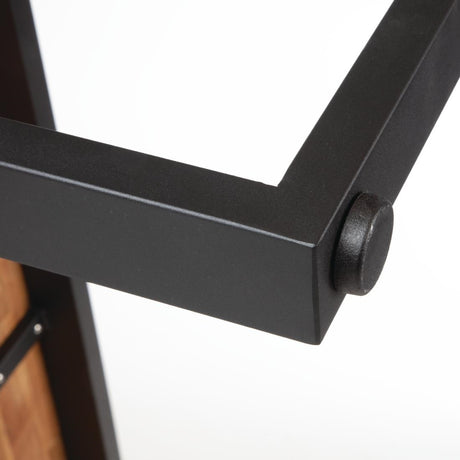 Bolero Acacia Wood and Steel Industrial Benches 1600mm (Pack of 2) - DS158 Benches Bolero   