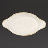 Churchill Stonecast Oval Eared Dishes Barley White 232mm (Pack of 6) - DS490 Churchill Super Vitrified Churchill   