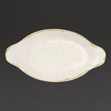 Churchill Stonecast Oval Eared Dishes Barley White 232mm (Pack of 6) - DS490 Churchill Super Vitrified Churchill   