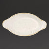 Churchill Stonecast Oval Eared Dishes Barley White 205mm (Pack of 6) - DS491 Churchill Super Vitrified Churchill   