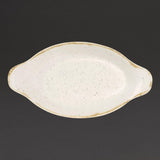 Churchill Stonecast Oval Eared Dishes Barley White 205mm (Pack of 6) - DS491 Churchill Super Vitrified Churchill   