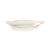 Churchill Stonecast Oval Eared Dishes Barley White 205mm (Pack of 6) - DS491 Churchill Super Vitrified Churchill   