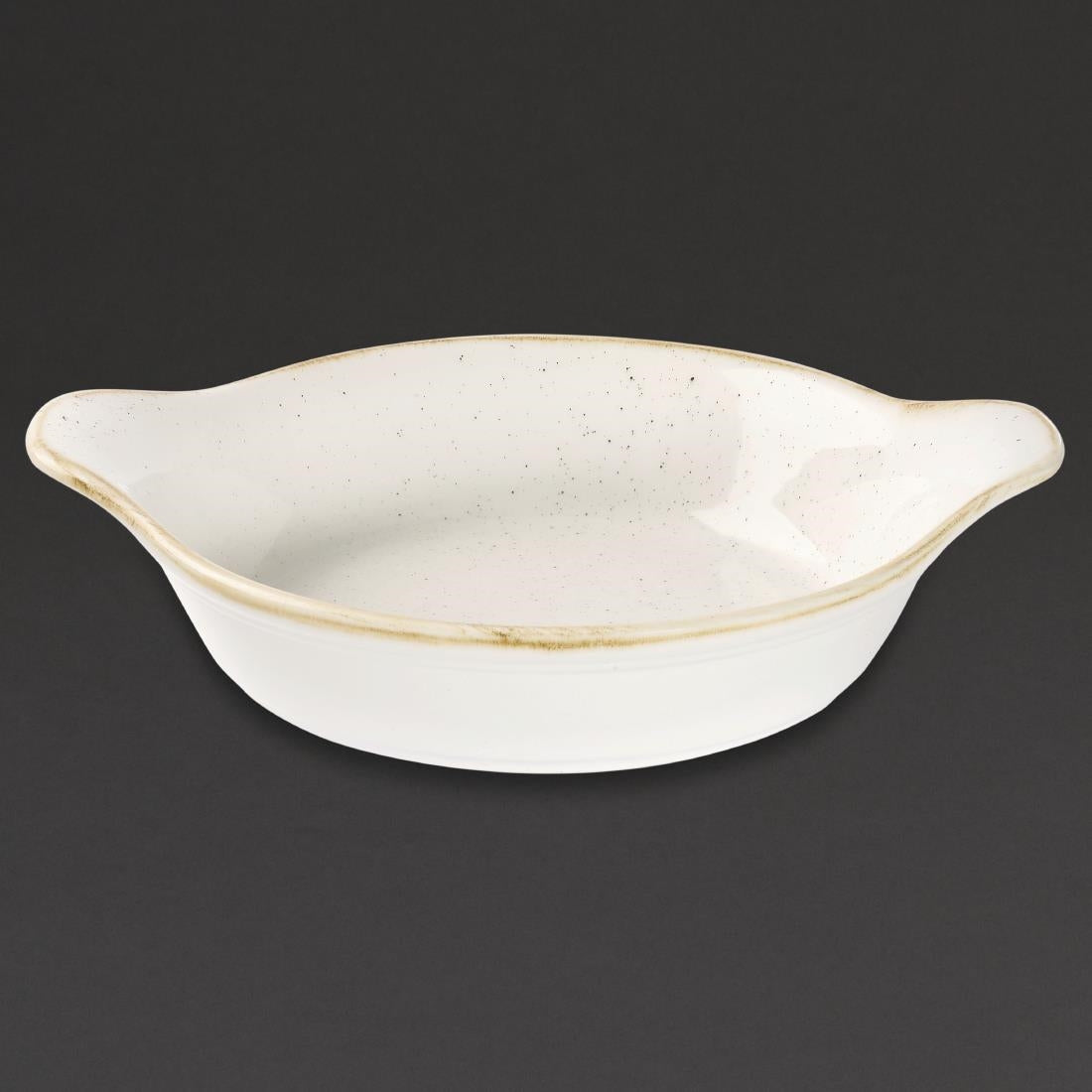Churchill Stonecast Round Eared Dishes Barley White 215mm (Pack of 6) - DS492 Churchill Super Vitrified Churchill   