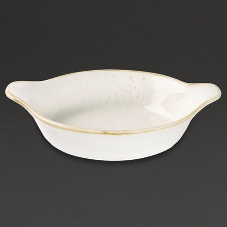 Churchill Stonecast Round Eared Dishes Barley White 215mm (Pack of 6) - DS492 Churchill Super Vitrified Churchill   