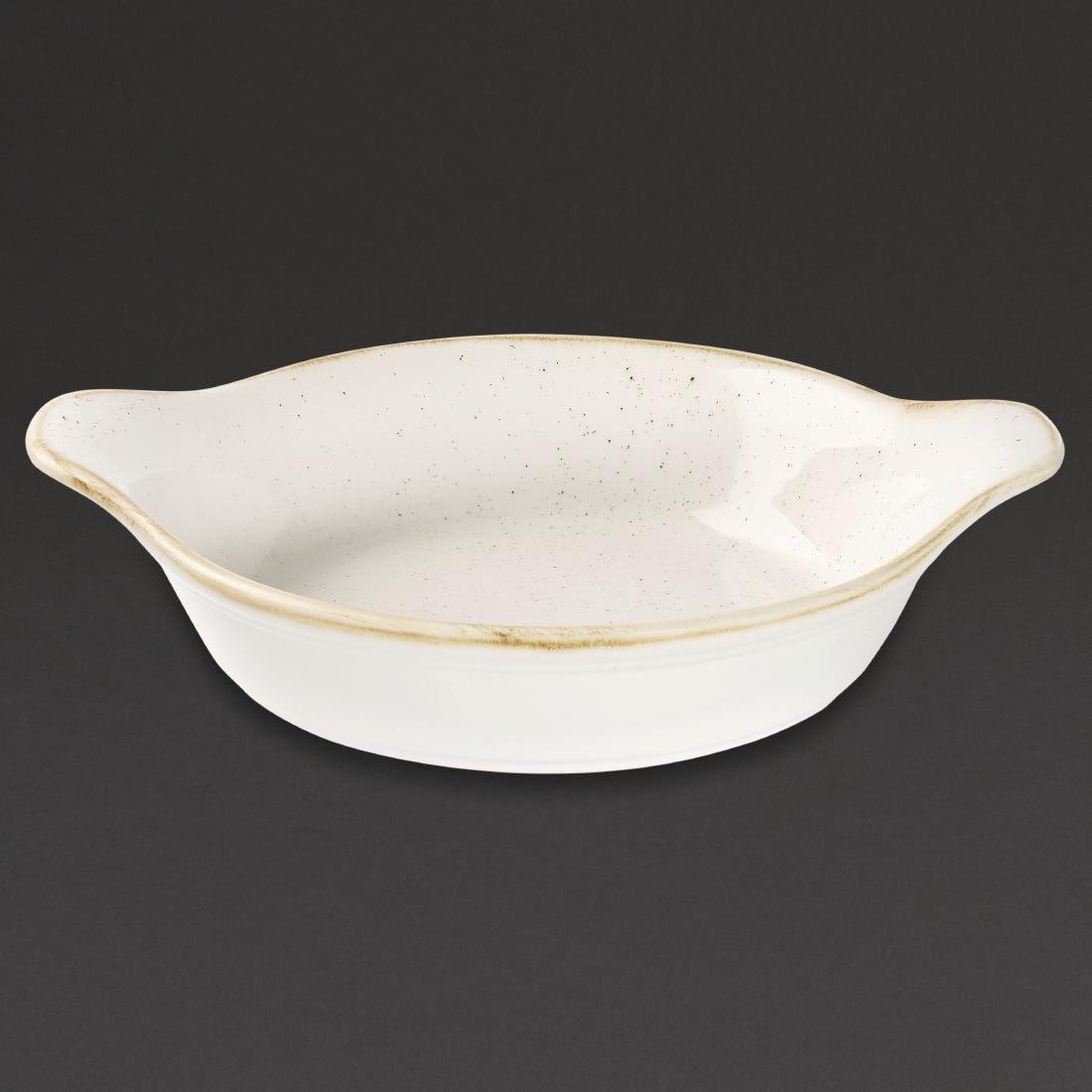Churchill Stonecast Round Eared Dishes Barley White 180mm (Pack of 6) - DS493 Churchill Super Vitrified Churchill   