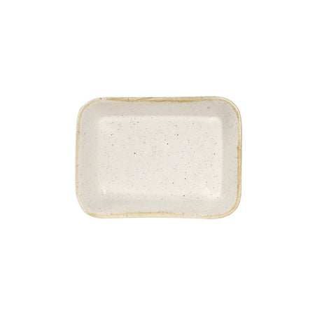 Churchill Stonecast Deep Rectangular Dishes Barley White 160mm (Pack of 12) - DS494 Churchill Super Vitrified Churchill   