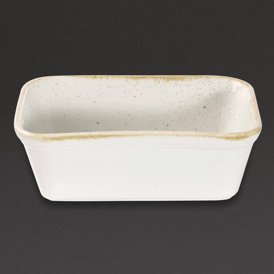 Churchill Stonecast Deep Rectangular Dishes Barley White 160mm (Pack of 12) - DS494 Churchill Super Vitrified Churchill   