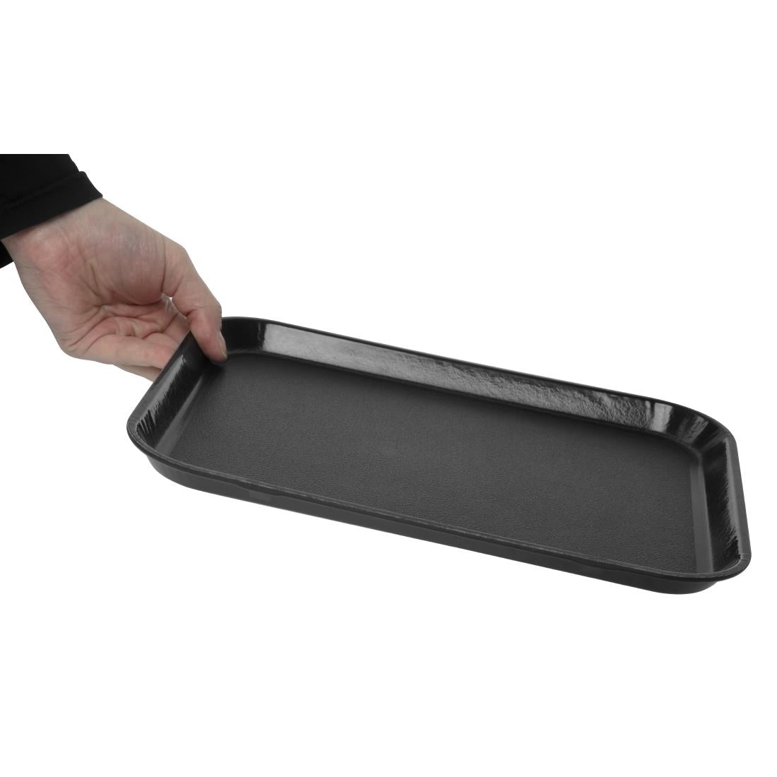 Cambro EpicTread Fibreglass Rectangular Non-Slip Tray Black 350mm - DS516  Cambro   