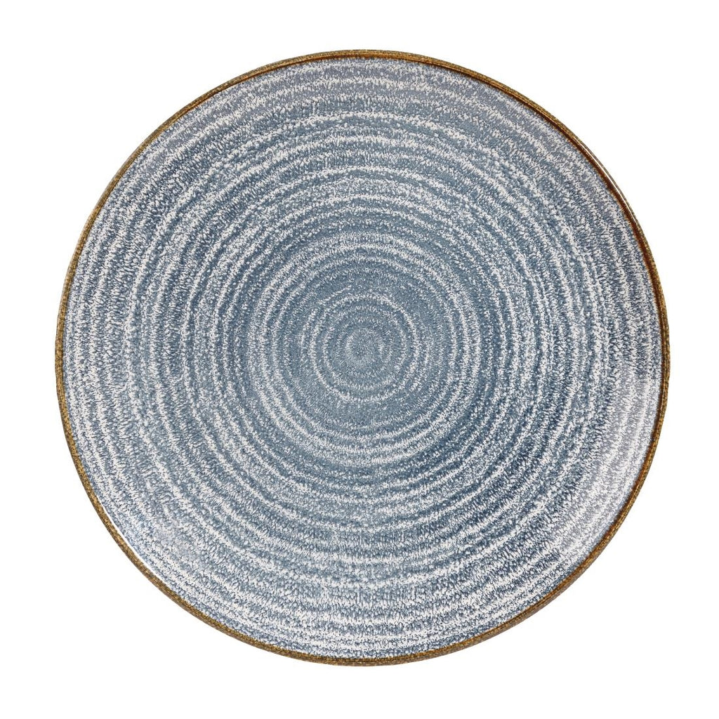 Churchill Studio Prints Homespun Coupe Plates Slate Blue 260mm (Pack of 12) - DS521 Plates Churchill