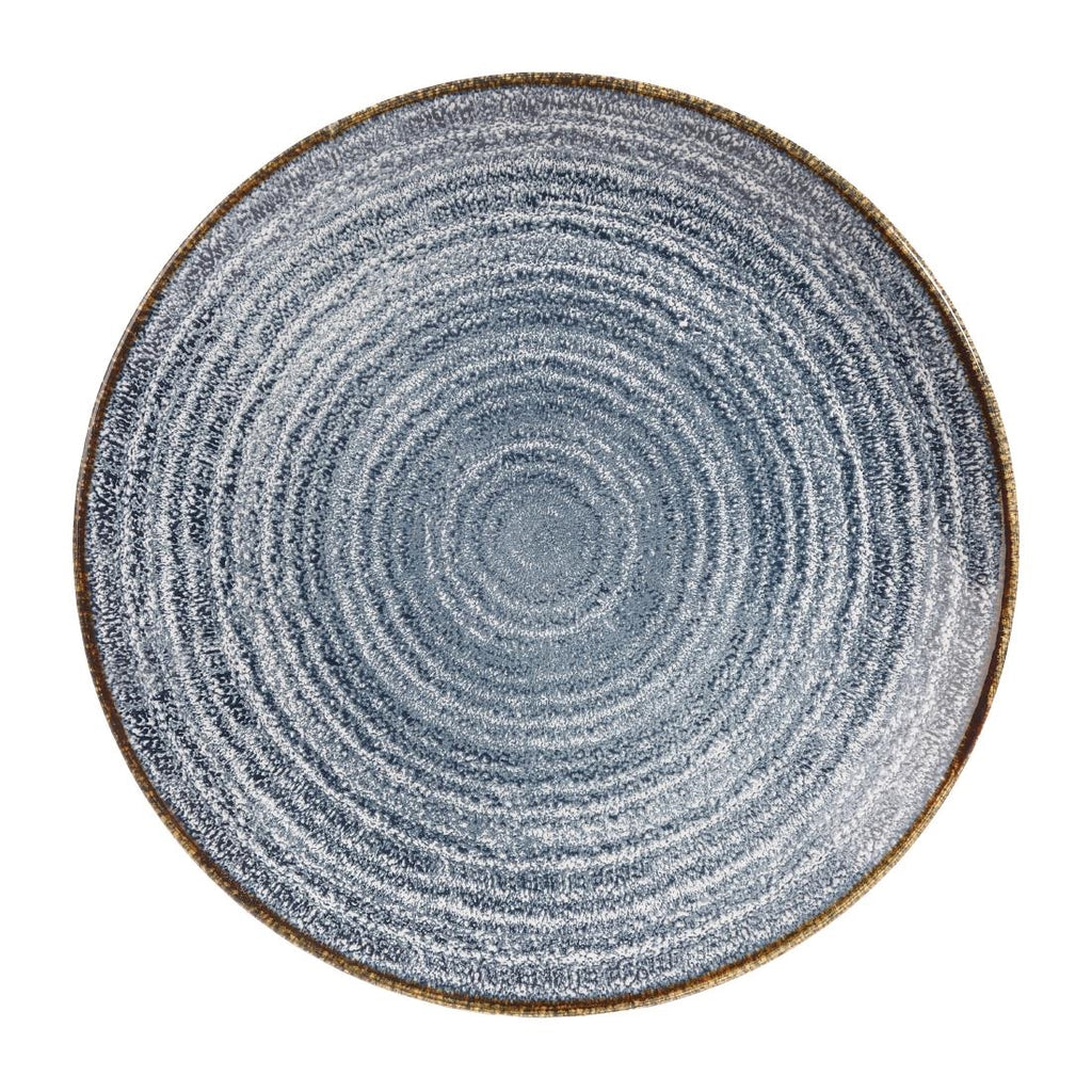 Churchill Studio Prints Homespun Coupe Plates Slate Blue 217mm (Pack of 12) - DS522 Plates Churchill