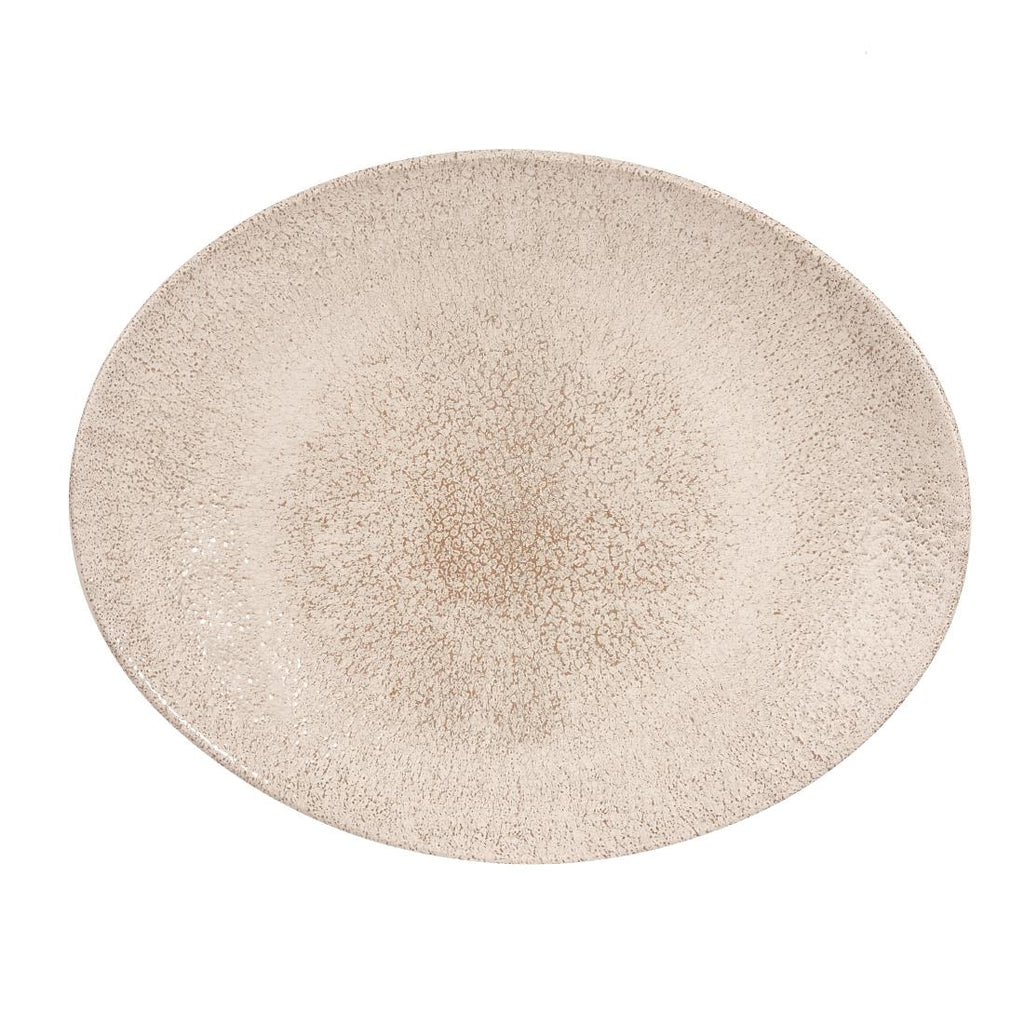 Churchill Studio Prints Raku Oval Coupe Plates Agate Grey 317mm (Pack of 12) - DS571 Plates Churchill