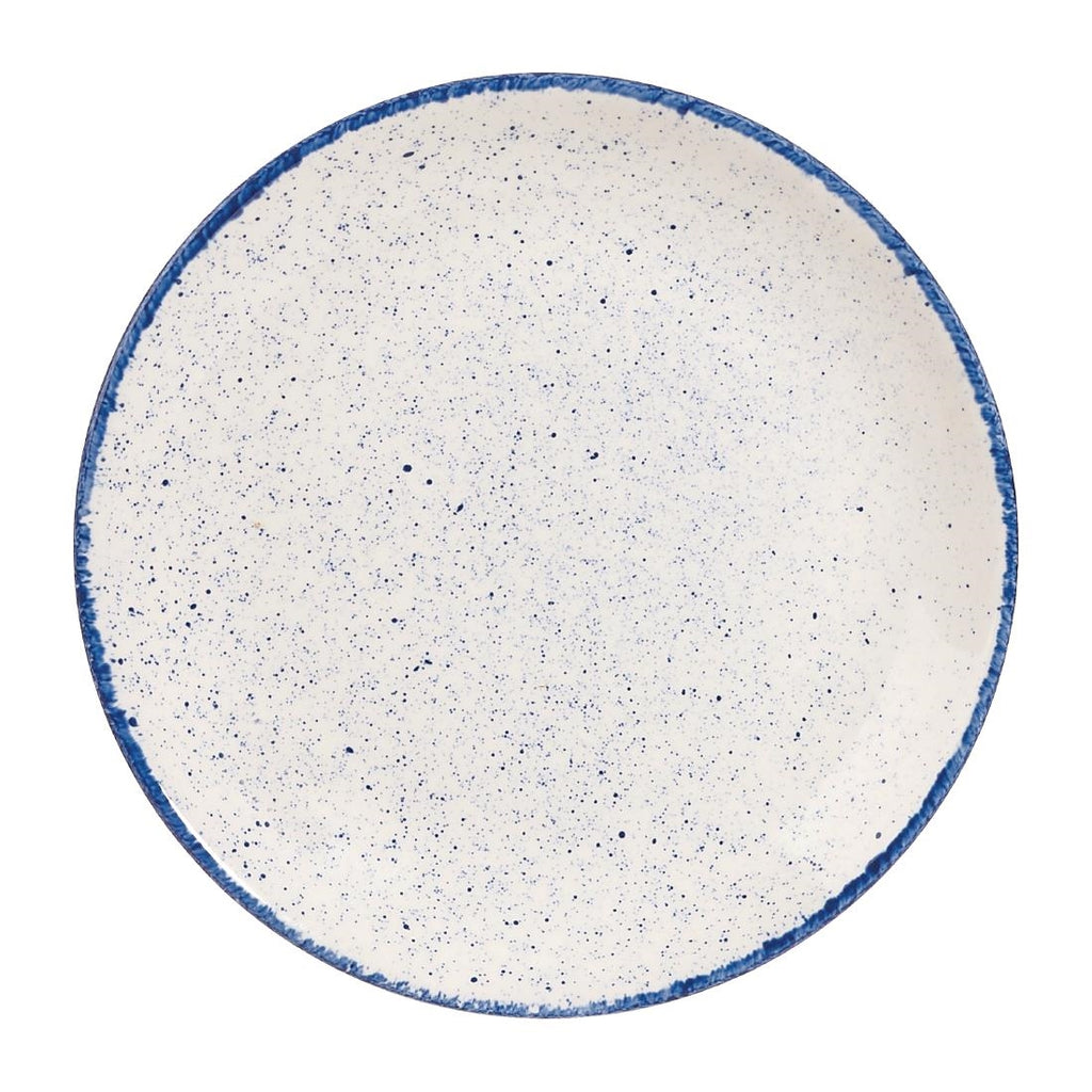Churchill Stonecast Hints Coupe Plates Indigo Blue 165mm (Pack of 12) - DS577 Plates Churchill