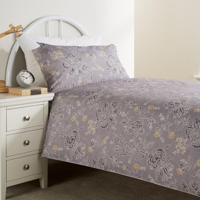 Mitre Essentials Chatsworth Hardwick Slate/Connel Slate Duvet Cover - Single - DS702  Mitre Essentials   
