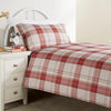 Mitre Essentials Chatsworth Hardwick Taupe/Connel Claret Duvet Cover - Single - DS703  Mitre Essentials   