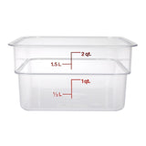 Cambro Square Polycarbonate Food Storage Container 1.9 Ltr (Pack of 6) - DT195  Cambro   