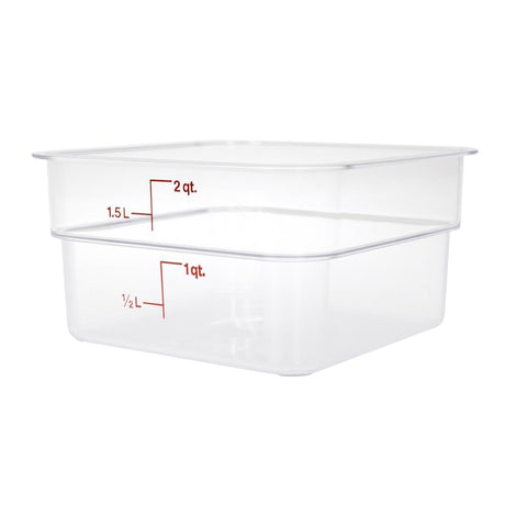 Cambro Square Polycarbonate Food Storage Container 1.9 Ltr (Pack of 6) - DT195  Cambro   