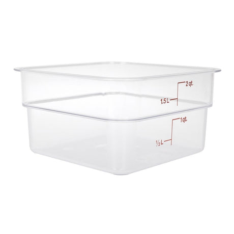 Cambro Square Polycarbonate Food Storage Container 1.9 Ltr (Pack of 6) - DT195  Cambro   
