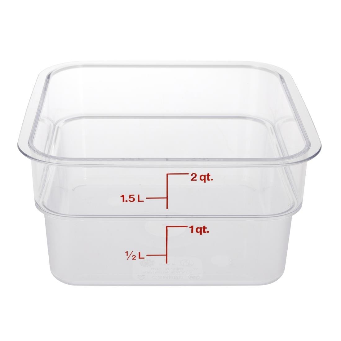 Cambro Square Polycarbonate Food Storage Container 1.9 Ltr (Pack of 6) - DT195  Cambro   