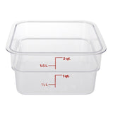 Cambro Square Polycarbonate Food Storage Container 1.9 Ltr (Pack of 6) - DT195  Cambro   