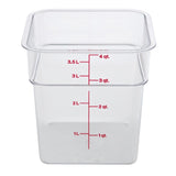 Cambro Square Polycarbonate Food Storage Container 3.8 Ltr (Pack of 6) - DT196  Cambro   