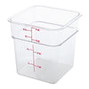 Cambro Square Polycarbonate Food Storage Container 3.8 Ltr (Pack of 6) - DT196  Cambro   