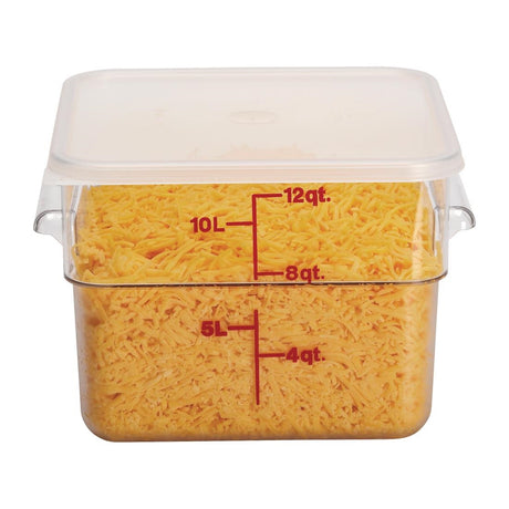 Cambro Square Polycarbonate Food Storage Container 11.4 Ltr (Pack of 6) - DT197  Cambro   