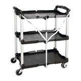 Vogue 3 Tier PP Folding Trolley Black - DT429  Vogue   