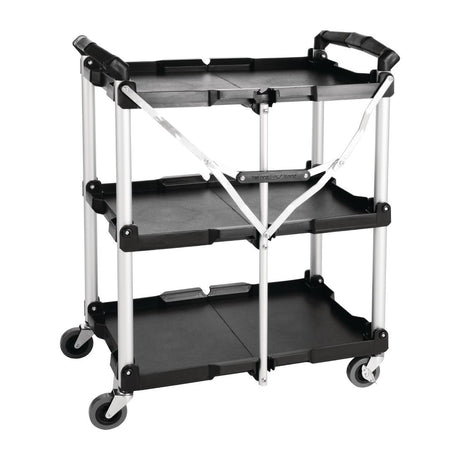 Vogue 3 Tier PP Folding Trolley Black - DT429  Vogue   