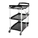 Vogue 3 Tier PP Folding Trolley Black - DT429  Vogue   