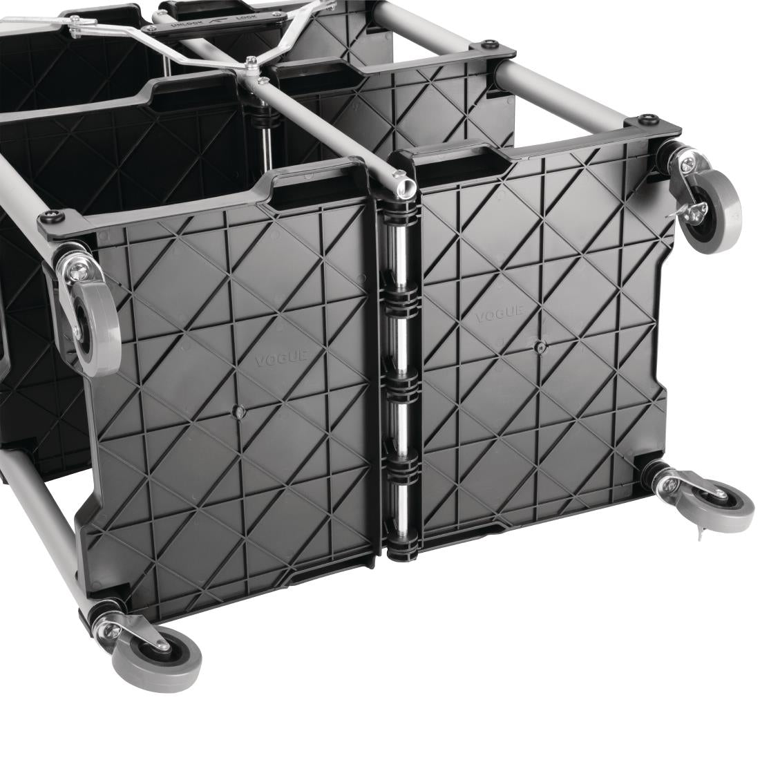 Vogue 3 Tier PP Folding Trolley Black - DT429  Vogue   