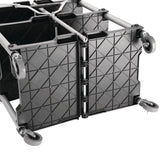 Vogue 3 Tier PP Folding Trolley Black - DT429  Vogue   