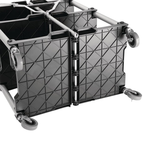 Vogue 3 Tier PP Folding Trolley Black - DT429  Vogue   