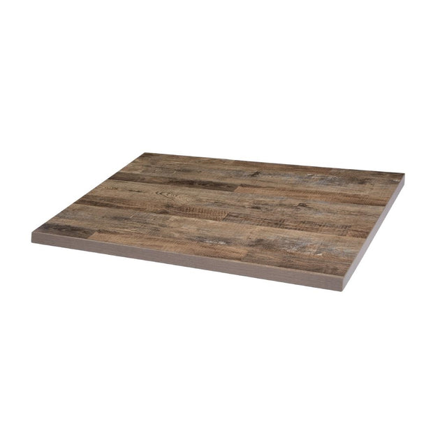 Bolero Pre-Drilled Rectangular Table Top Urban Dark 1100(W) x 700(D)mm - DT440 Wood Effect Table Tops Bolero   