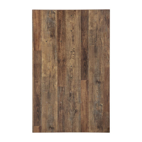 Bolero Pre-Drilled Rectangular Table Top Urban Dark 1100(W) x 700(D)mm - DT440 Wood Effect Table Tops Bolero   