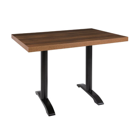 Bolero Pre-drilled Rectangular Table Top Rustic Oak 1100(W) x 700(D)mm - DT442 Wood Effect Table Tops Bolero   