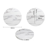 Bolero Pre-drilled Round Table Top Marble Effect 600mm - DT445 Stone Effect Table Tops Bolero   