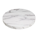 Bolero Pre-drilled Round Table Top Marble Effect 600mm - DT445 Stone Effect Table Tops Bolero   