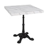 Bolero Pre-Drilled Square Table Top Marble Effect 700mm - DT446 Stone Effect Table Tops Bolero   
