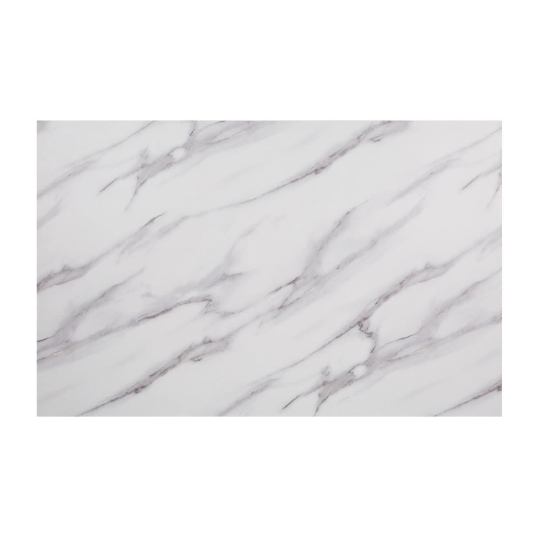 Bolero Pre-Drilled Rectangular Table Top Marble Effect 700mm - DT447 Stone Effect Table Tops Bolero   