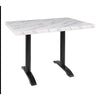Bolero Pre-Drilled Rectangular Table Top Marble Effect 700mm - DT447 Stone Effect Table Tops Bolero   