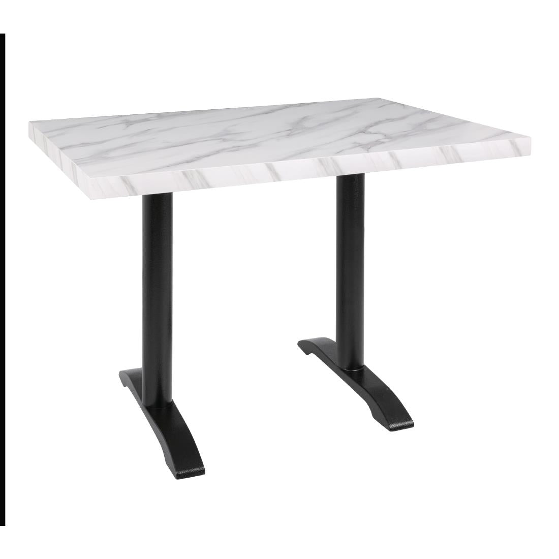 Bolero Pre-Drilled Rectangular Table Top Marble Effect 700mm - DT447 Stone Effect Table Tops Bolero   