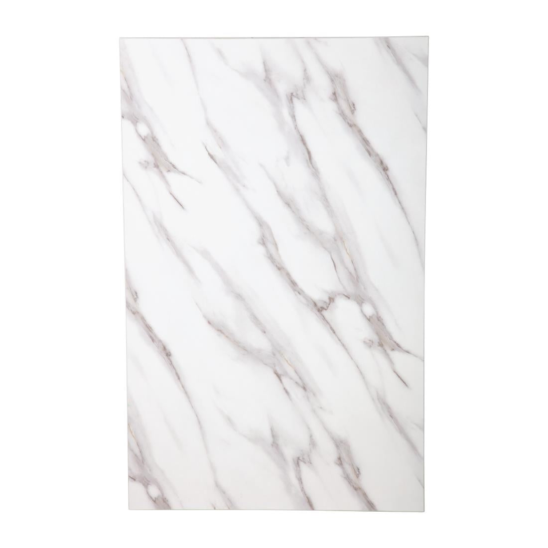 Bolero Pre-Drilled Rectangular Table Top Marble Effect 700mm - DT447 Stone Effect Table Tops Bolero   