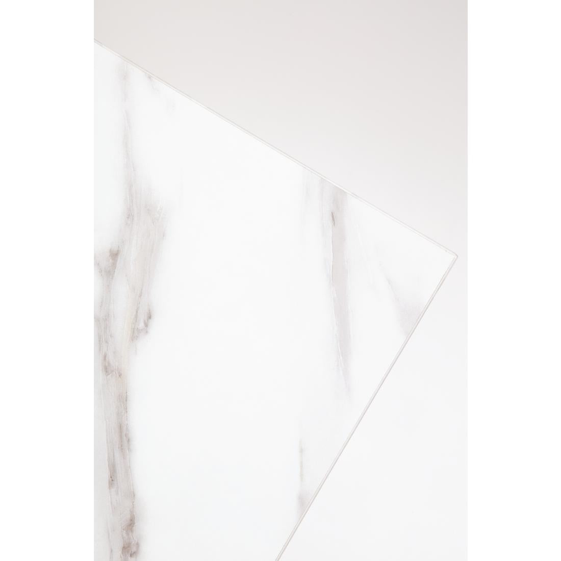 Bolero Pre-Drilled Rectangular Table Top Marble Effect 700mm - DT447 Stone Effect Table Tops Bolero   